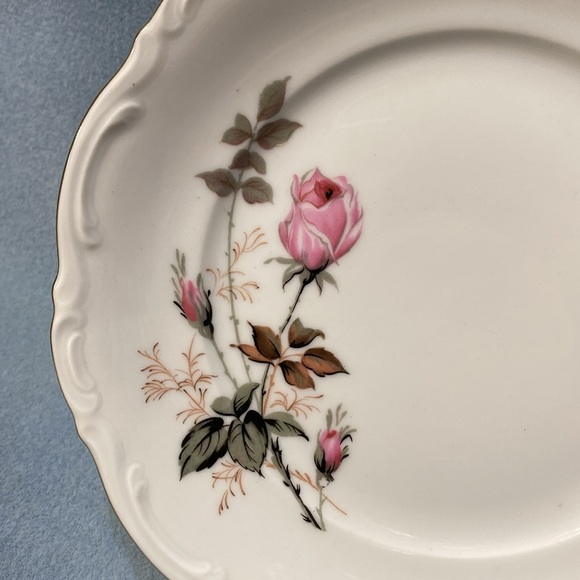 Pink Rose Mitterteich Bavaria Germany Salad Plate - Picture 11 of 13